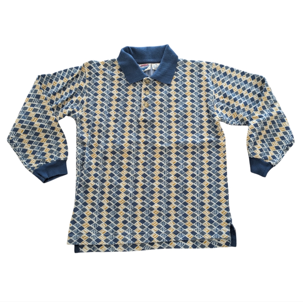 Vintage Y2K Grandpa Core Collared Button Down Long sleeve